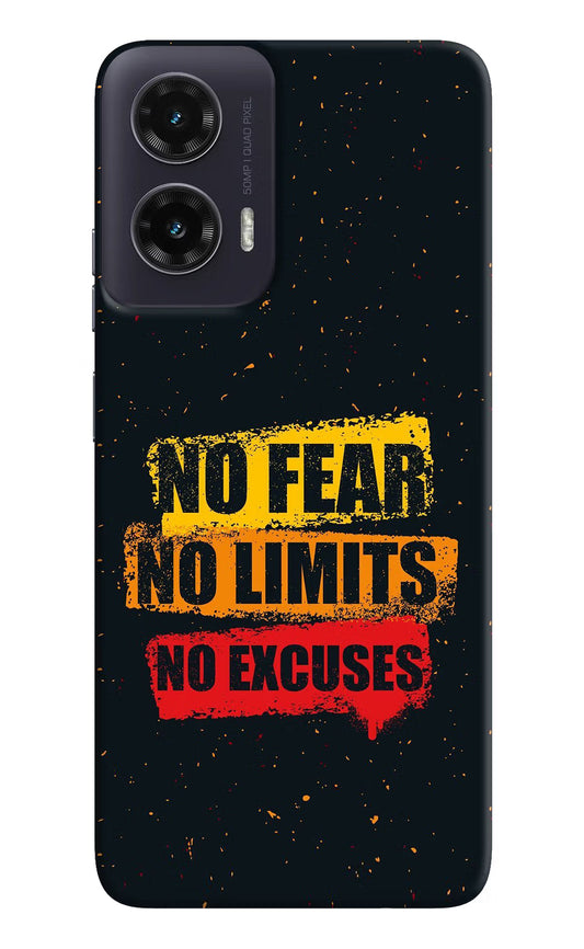 No Fear No Limits No Excuse Moto G35 5G Hard Case Back Cover by Casekaro