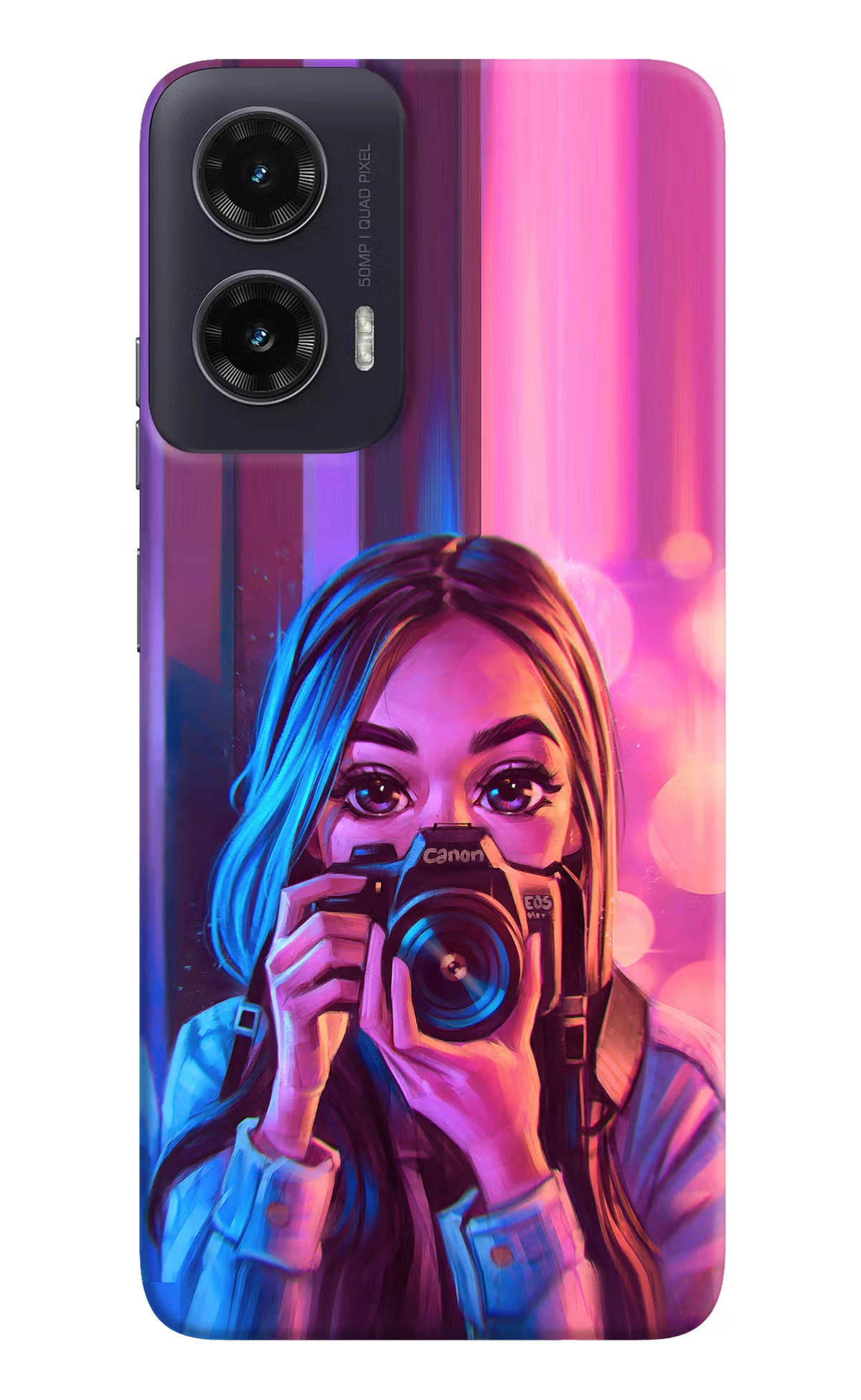 Girl Photographer Moto G35 5G Hard Case Back Cover by Casekaro