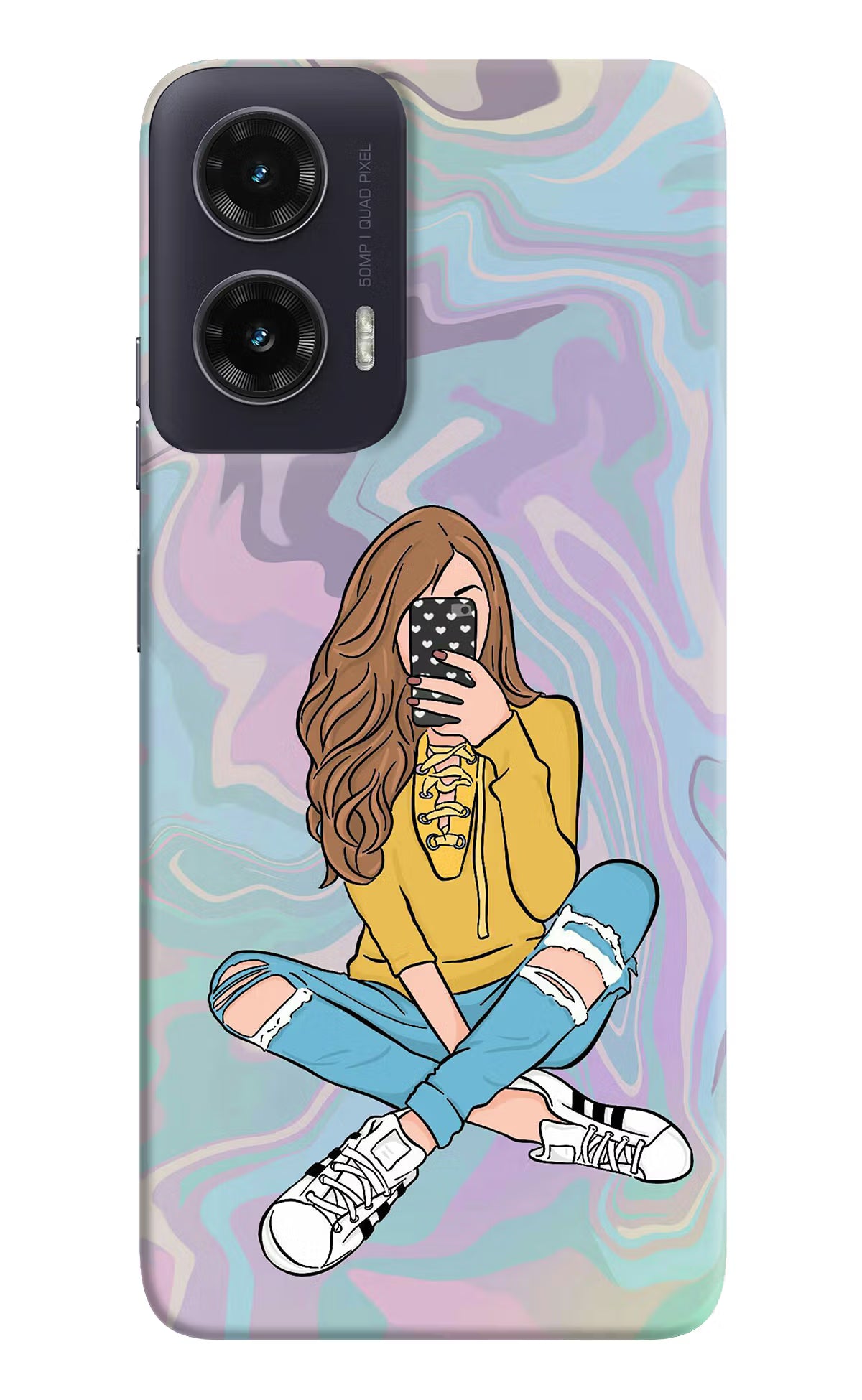 Selfie Girl Moto G35 5G Hard Case Back Cover by Casekaro