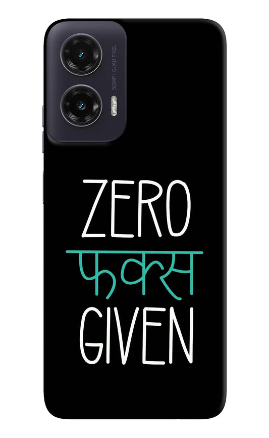 Zero Fucks Given Moto G35 5G Hard Case Back Cover by Casekaro