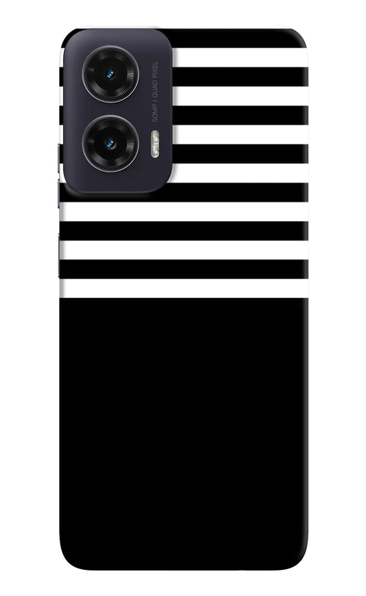 Black and White Print Moto G35 5G Hard Case Back Cover by Casekaro
