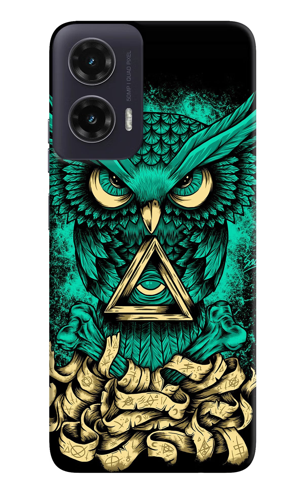 Green Owl Moto G35 5G Hard Case Back Cover by Casekaro
