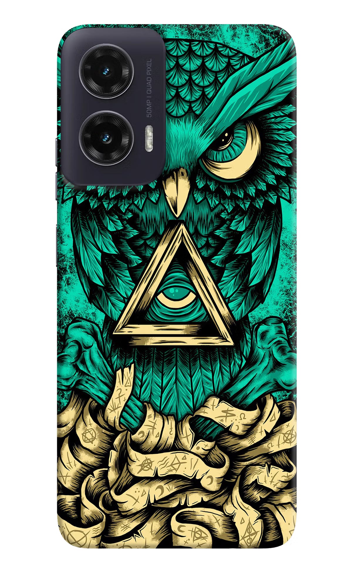 Green Owl Moto G35 5G Hard Case Back Cover by Casekaro