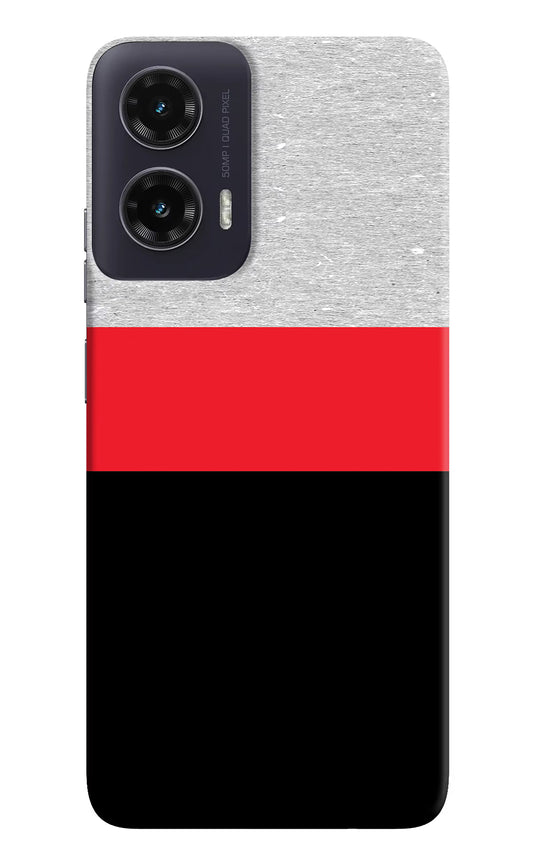 Tri Color Pattern Moto G35 5G Hard Case Back Cover by Casekaro