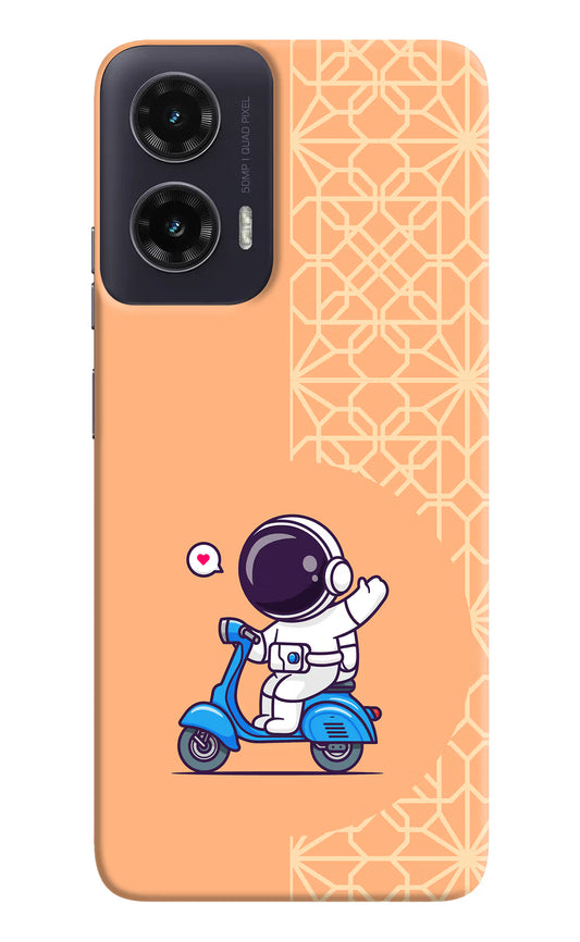 Cute Astronaut Riding Moto G35 5G Hard Case Back Cover by Casekaro