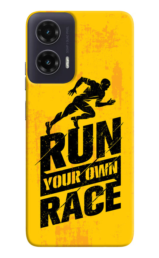 Run Your Own Race Moto G35 5G Hard Case Back Cover by Casekaro