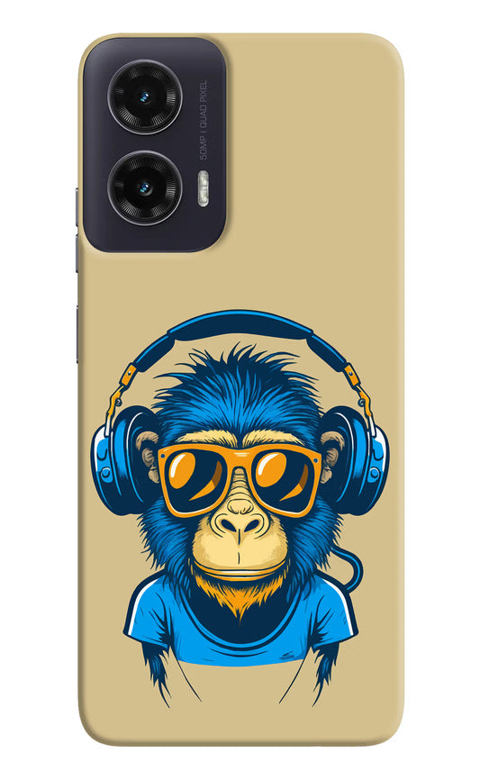 Monkey Headphone Moto G35 5G Hard Case Back Cover by Casekaro