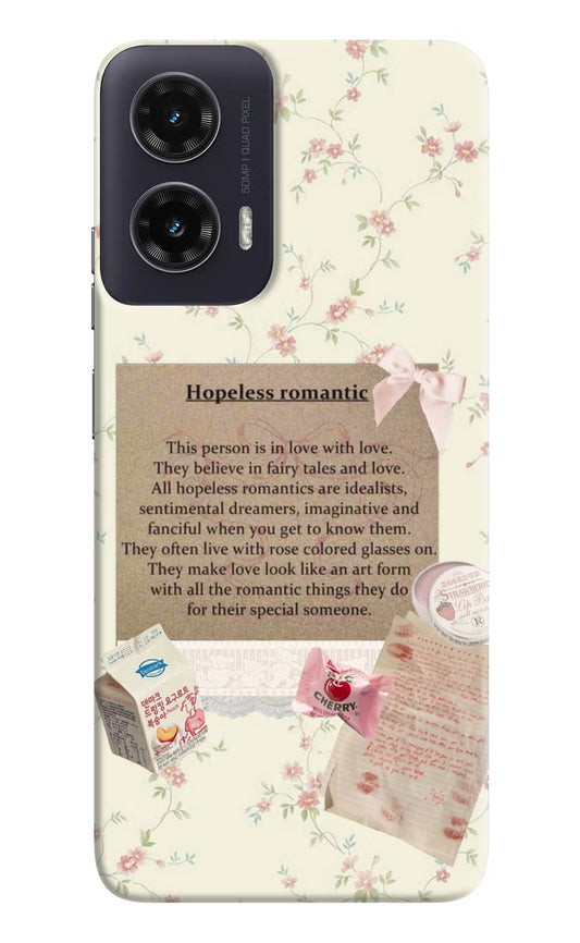 Hopeless Romantic Moto G35 5G Hard Case Back Cover by Casekaro