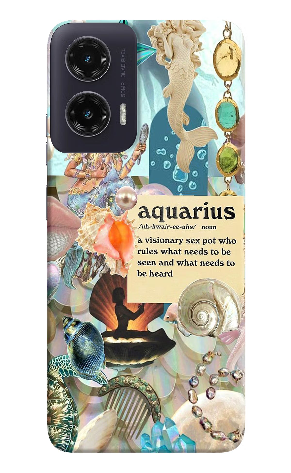 Aquarius Zodiac Moto G35 5G Hard Case Back Cover by Casekaro