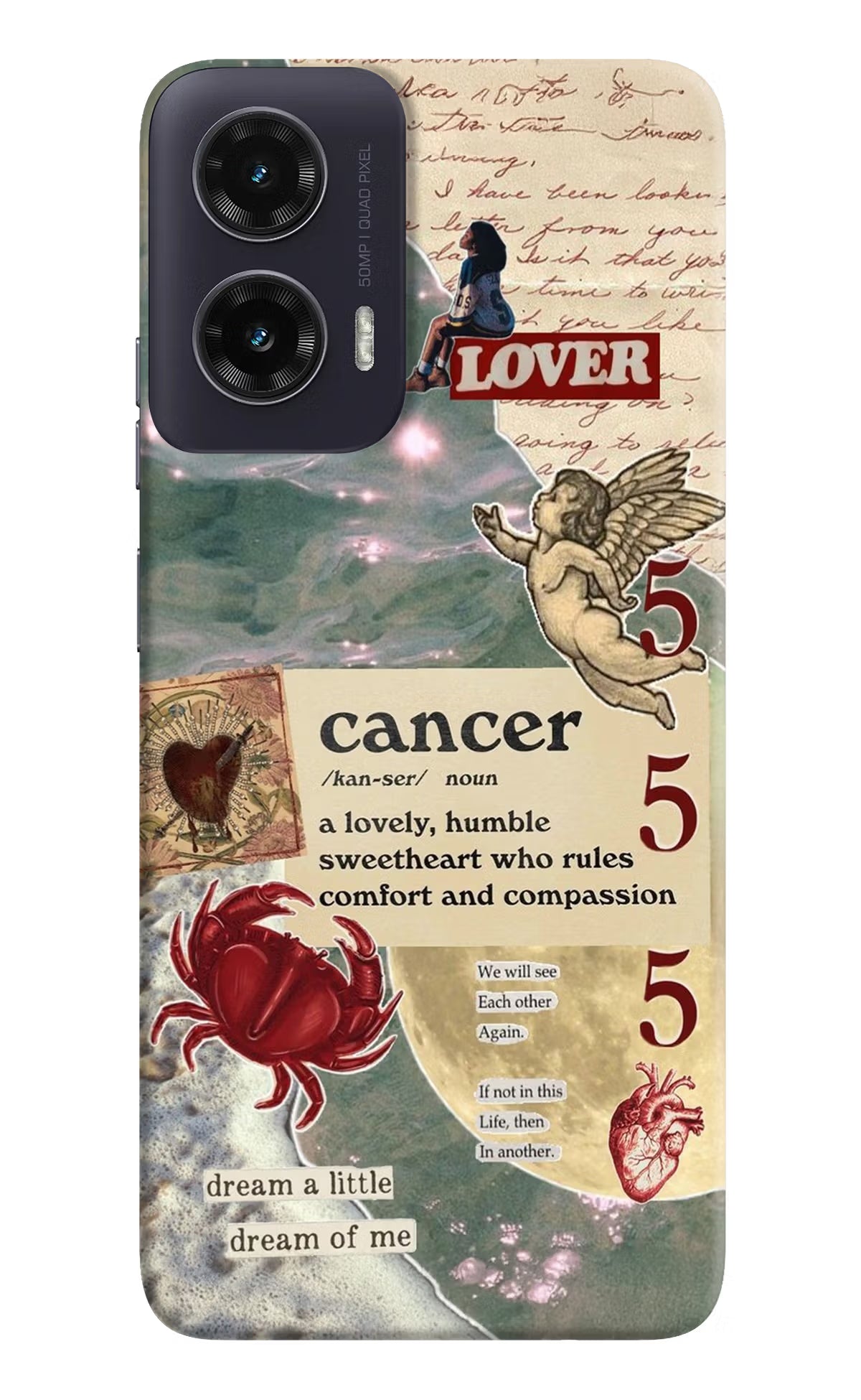 Cancer Zodiac Moto G35 5G Hard Case Back Cover by Casekaro