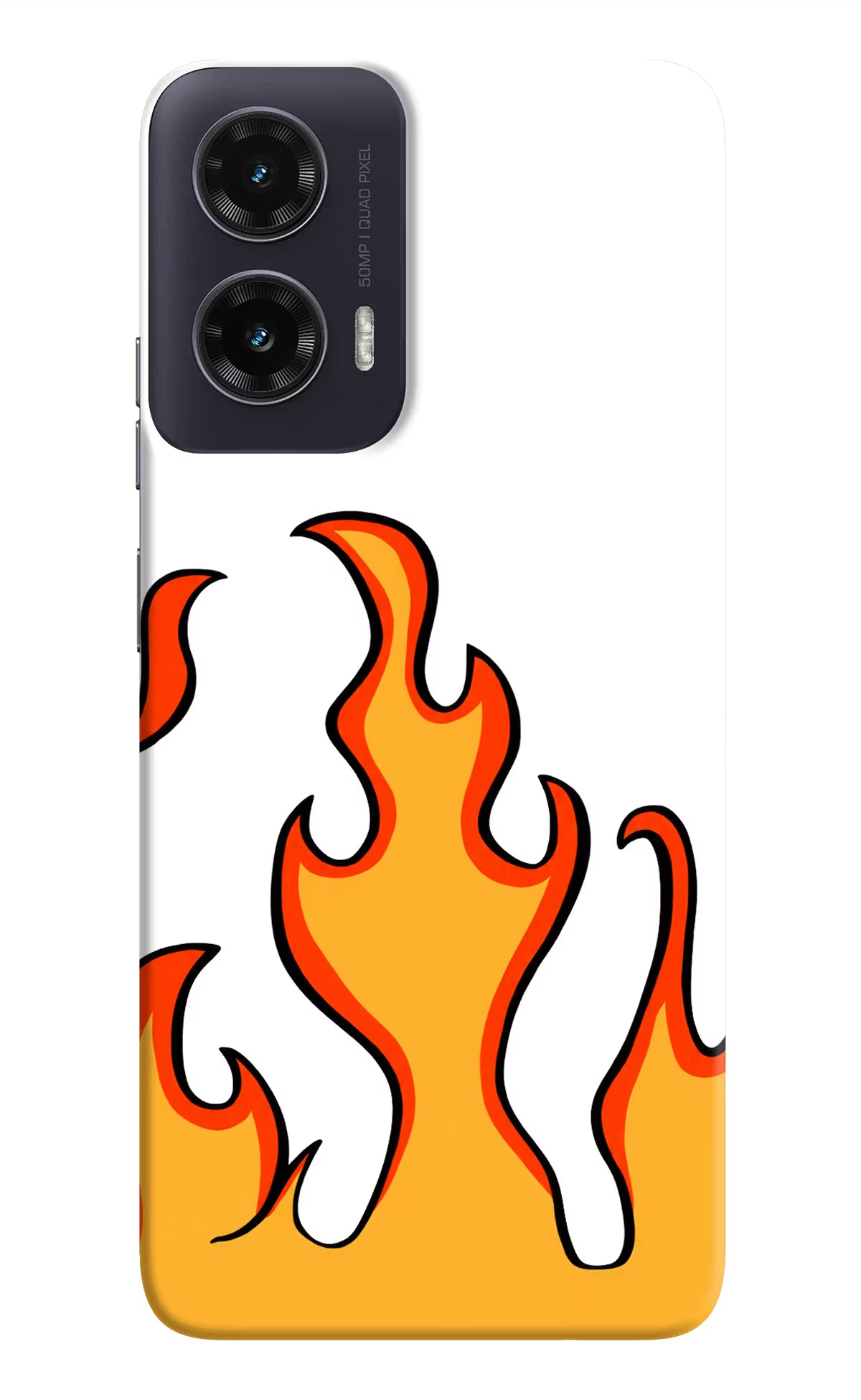 Fired Up – White Moto G35 5G Hard Case Back Cover by Casekaro