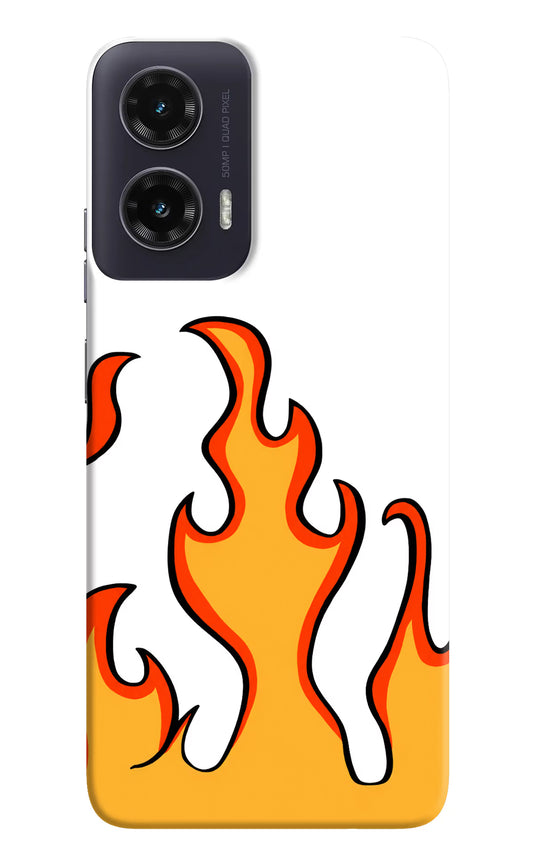 Fired Up – White Moto G35 5G Hard Case Back Cover by Casekaro
