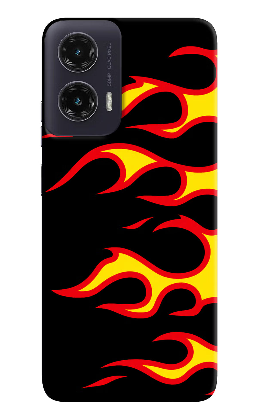 Side Sweep Flames Moto G35 5G Back Cover, Hard case