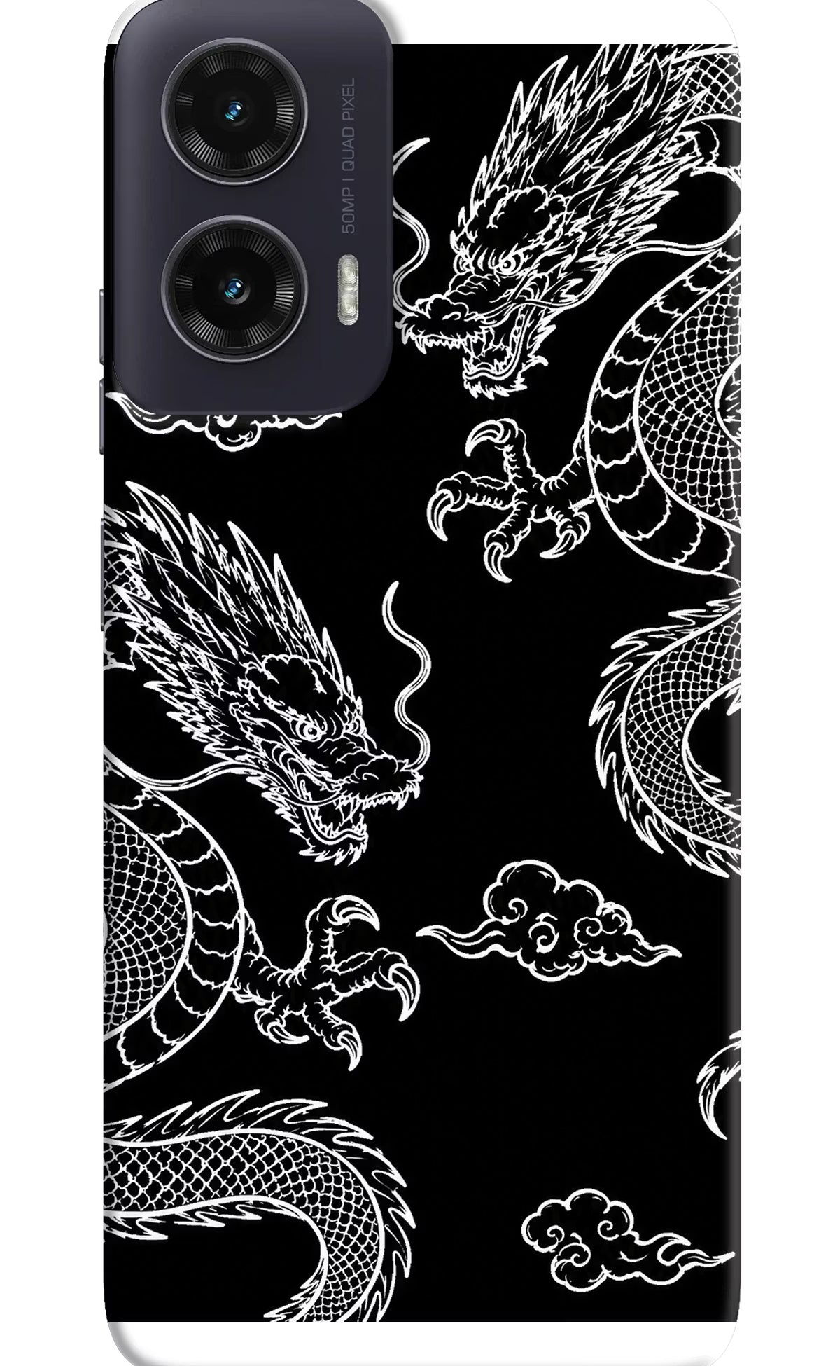 Twin Dragons Moto G35 5G Hard Case Back Cover by Casekaro