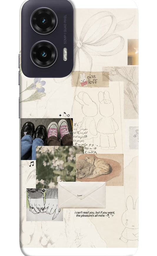 Soft Aesthetic Moto G35 5G Hard Case Back Cover by Casekaro