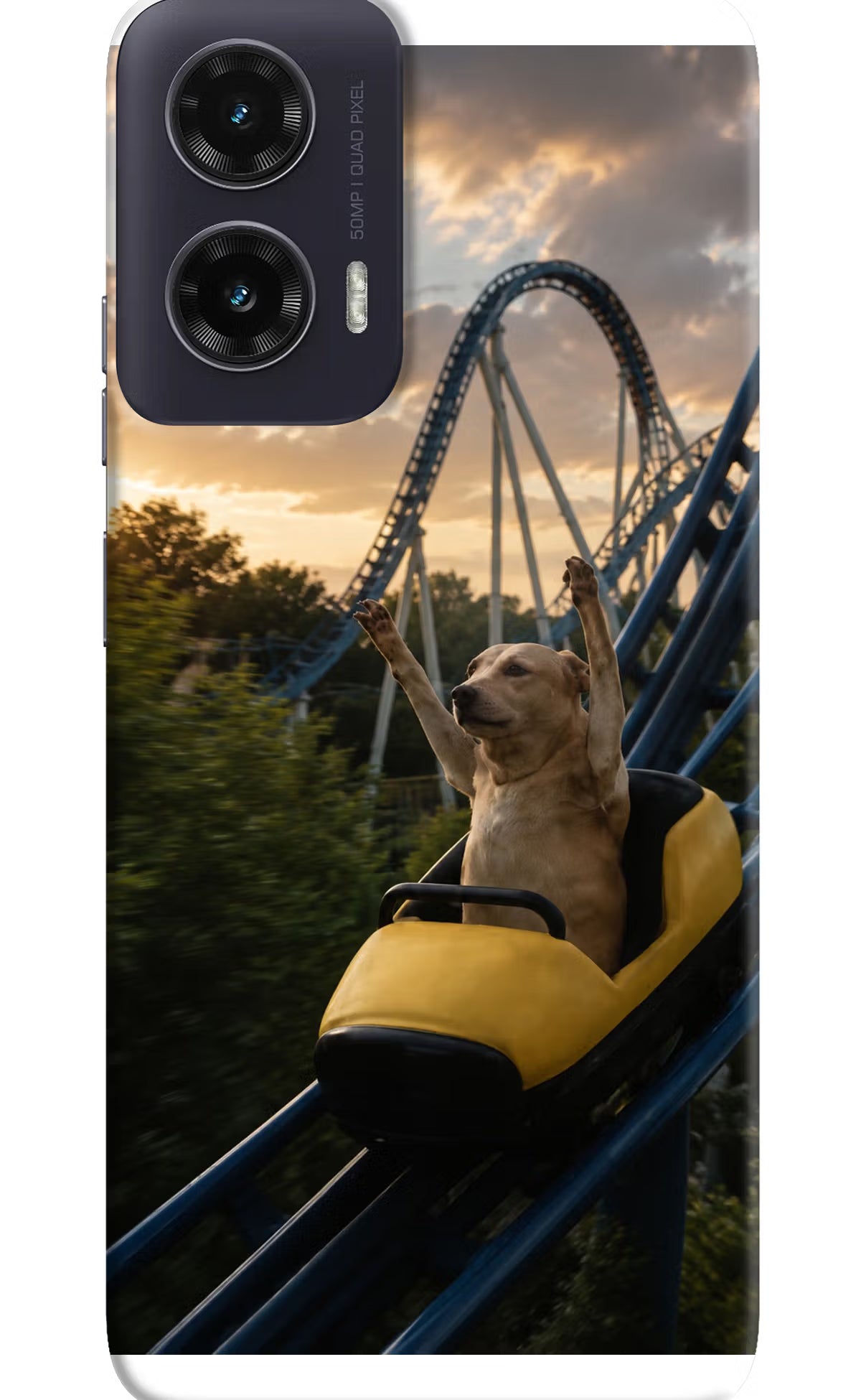 Rollercoaster Dog Moto G35 5G Back Cover