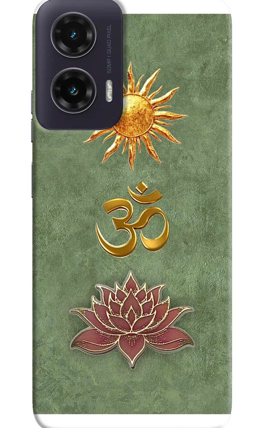 Om & Lotus Moto G35 5G Back Cover, Hard case