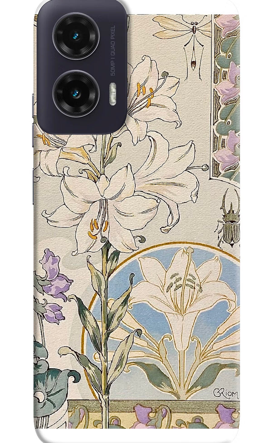 White Lily Moto G35 5G Back Cover, Hard case