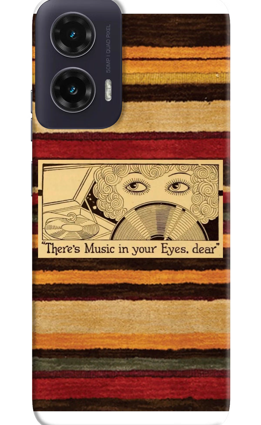 Vinyl Stripes Moto G35 5G Back Cover, Hard case