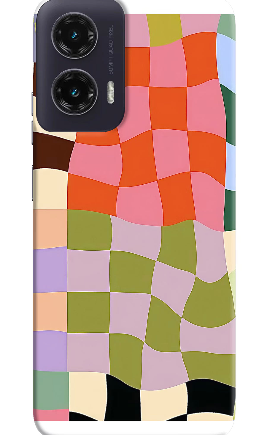 Wavy Grid Moto G35 5G Back Cover, Hard case
