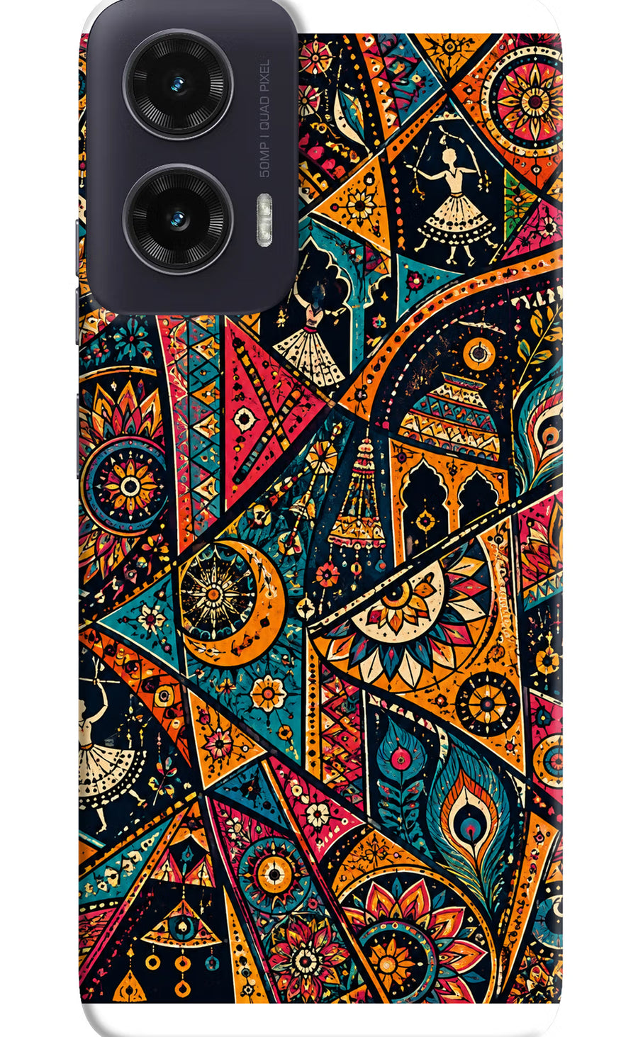 Folk Print Moto G35 5G Back Cover, Hard case