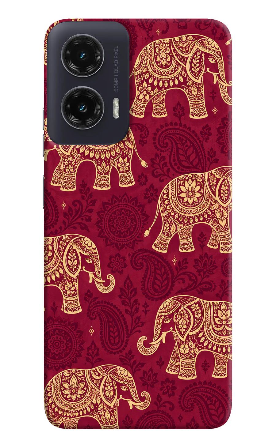 Maroon Elephant Moto G35 5G Back Cover, Hard case