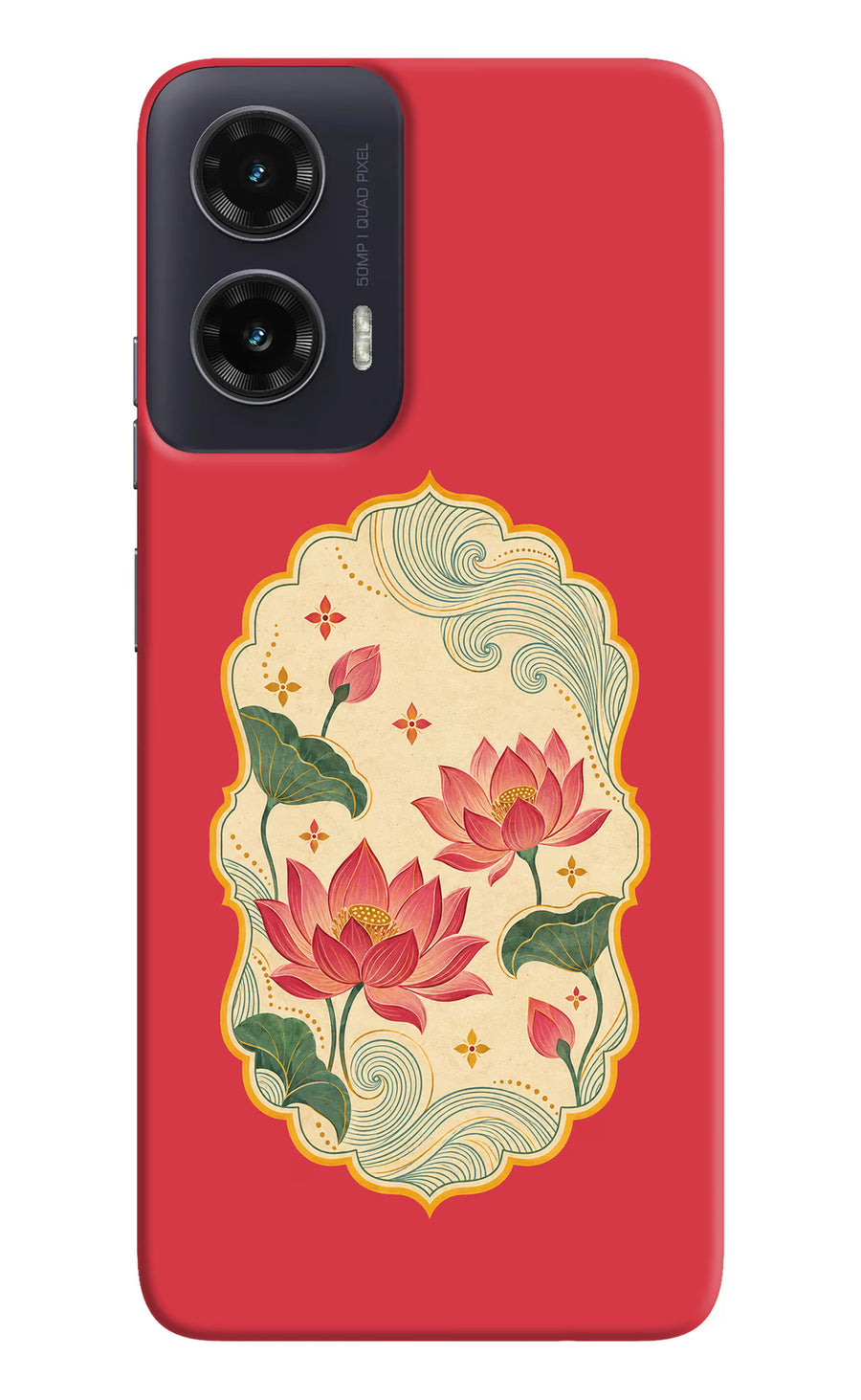 Pink Lotus Moto G35 5G Back Cover, Hard case