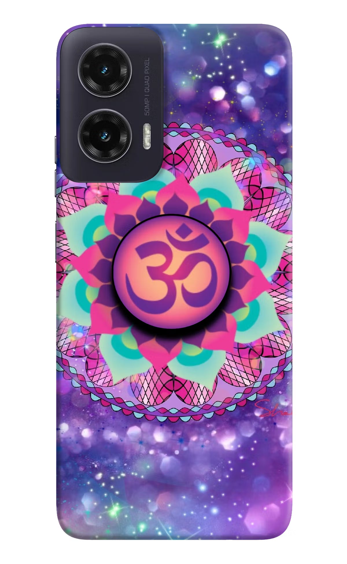 Om Purple Moto G35 5G Pop Case by Casekaro