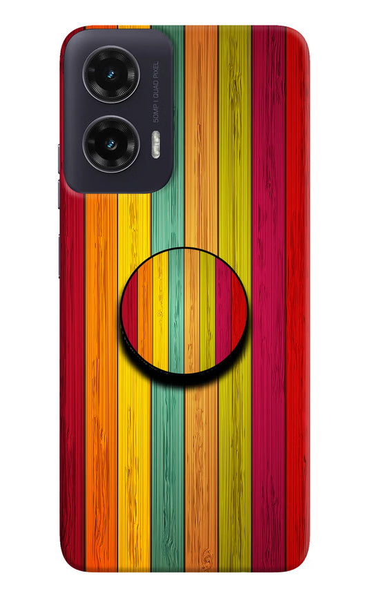 Multicolor Wooden Moto G35 5G Pop Case by Casekaro