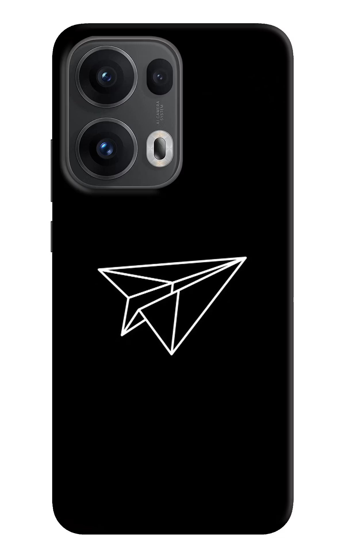 Paper Plane White Oppo Reno13 Pro 5G Hard Case Back Cover by Casekaro