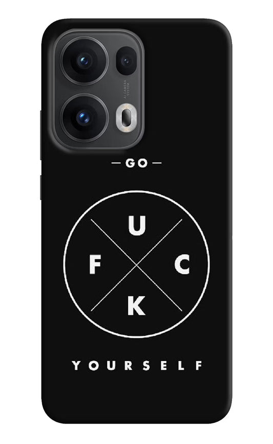 Go Fuck Yourself Oppo Reno13 Pro 5G Hard Case Back Cover by Casekaro