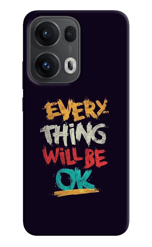 Everything Will Be Ok Oppo Reno13 Pro 5G Hard Case Back Cover by Casekaro