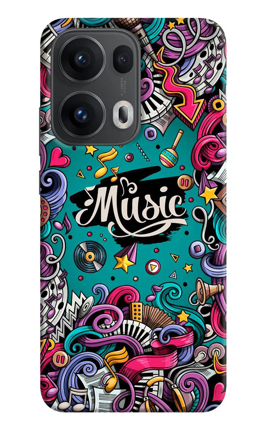Music Graffiti Oppo Reno13 Pro 5G Hard Case Back Cover by Casekaro