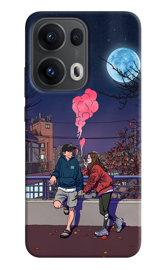 Chilling Couple Oppo Reno13 Pro 5G Hard Case Back Cover by Casekaro