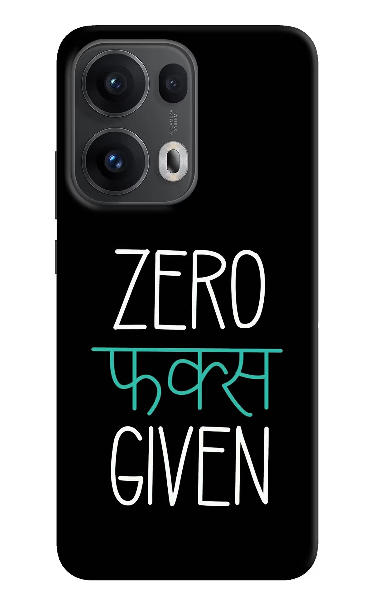 Zero Fucks Given Oppo Reno13 Pro 5G Hard Case Back Cover by Casekaro