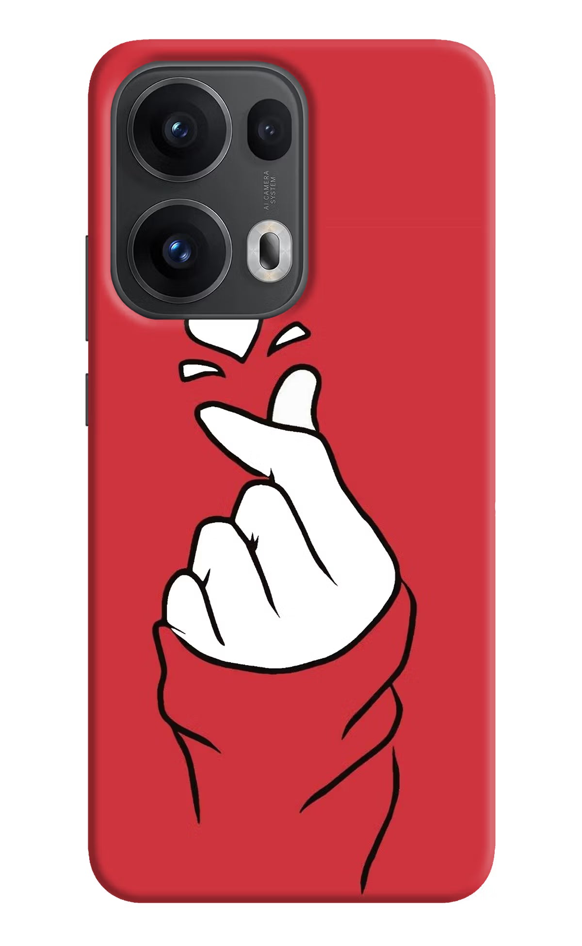 Korean Love Sign Oppo Reno13 Pro 5G Hard Case Back Cover by Casekaro