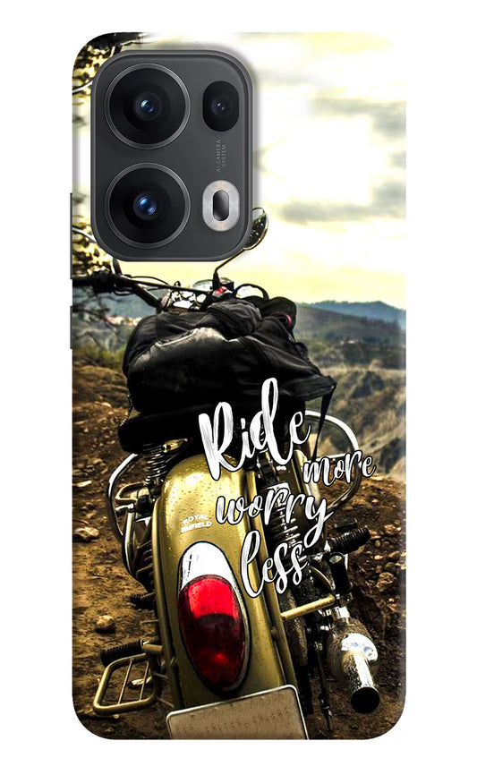 Ride More Worry Less Oppo Reno13 Pro 5G Hard Case Back Cover by Casekaro