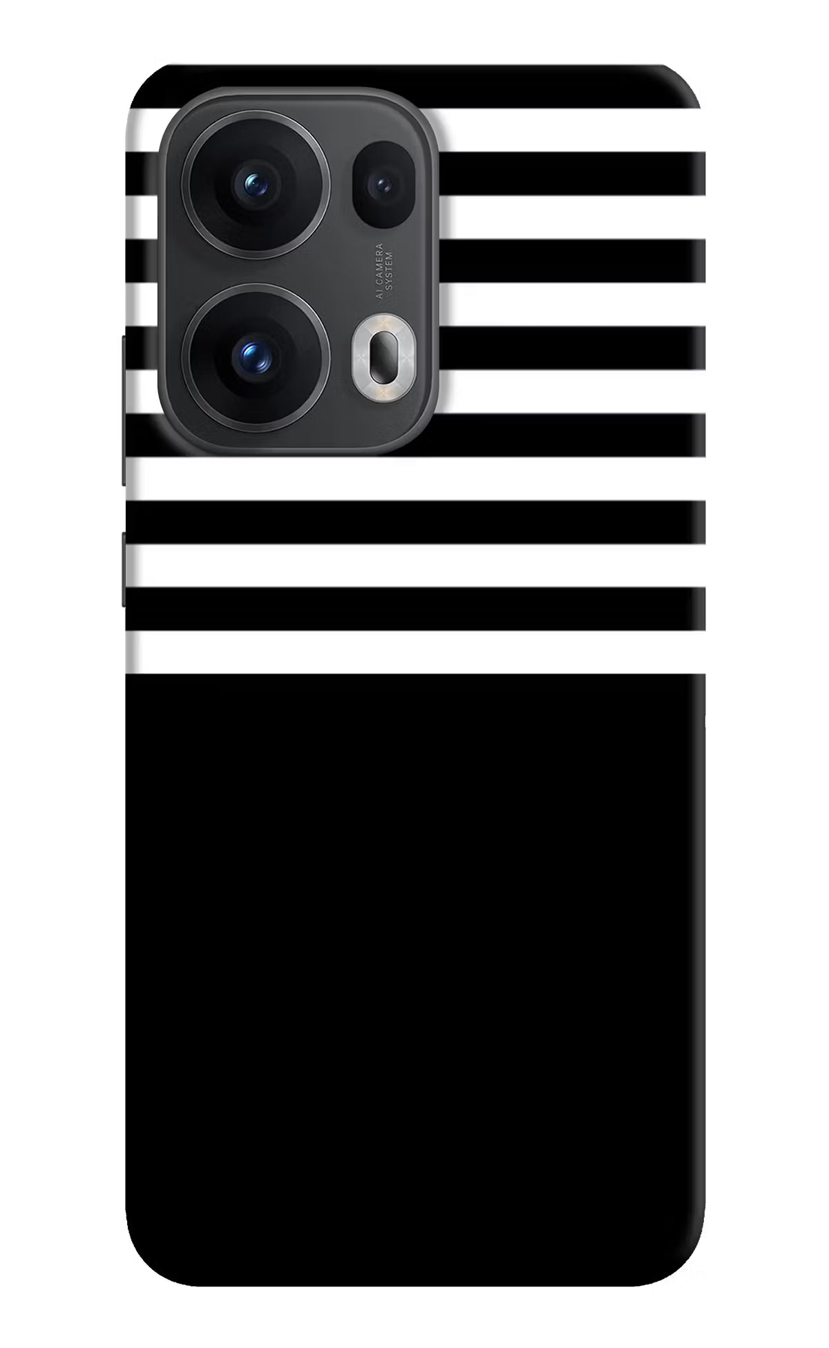 Black and White Print Oppo Reno13 Pro 5G Hard Case Back Cover by Casekaro