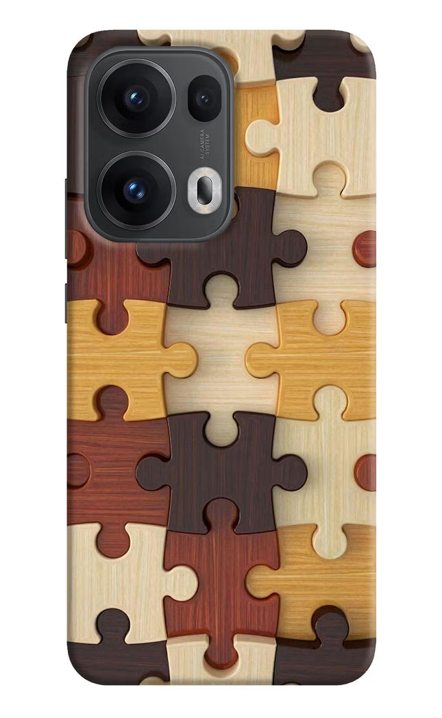 Wooden Puzzle Oppo Reno13 Pro 5G Hard Case Back Cover by Casekaro