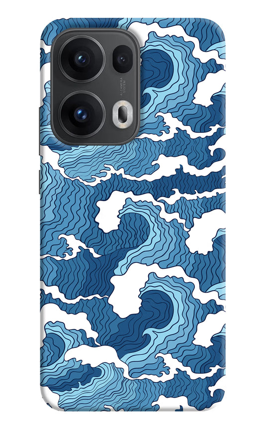 Blue Waves Oppo Reno13 Pro 5G Hard Case Back Cover by Casekaro
