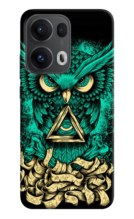 Green Owl Oppo Reno13 Pro 5G Hard Case Back Cover by Casekaro