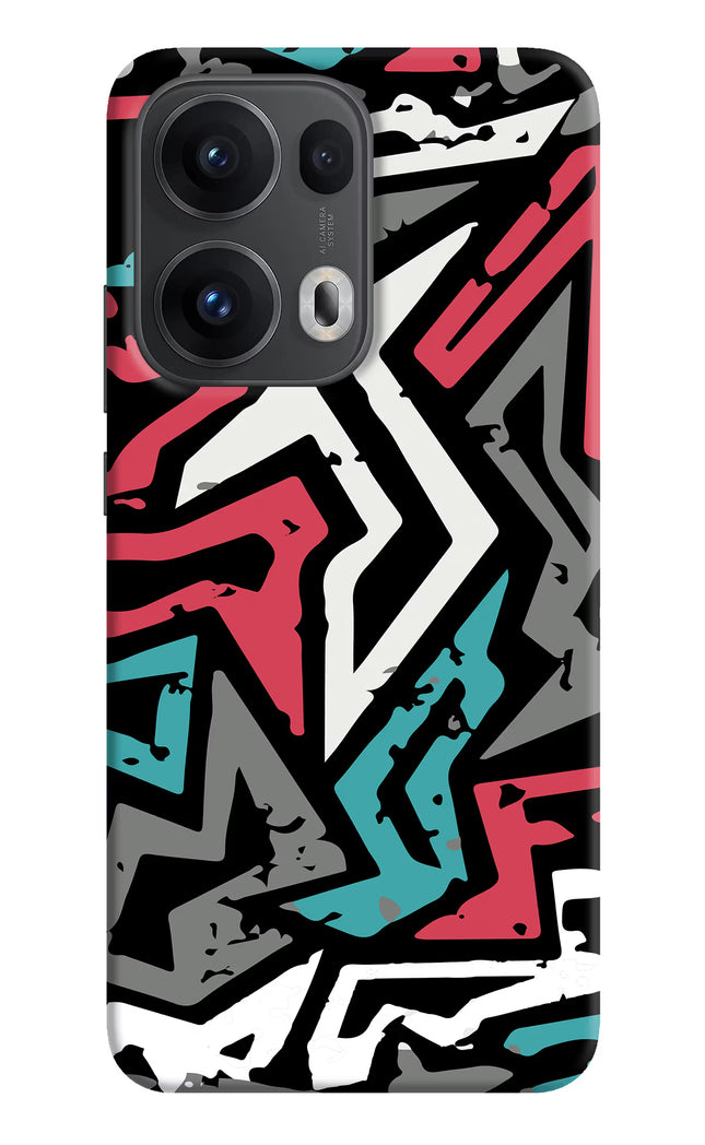 Geometric Graffiti Oppo Reno13 Pro 5G Hard Case Back Cover by Casekaro