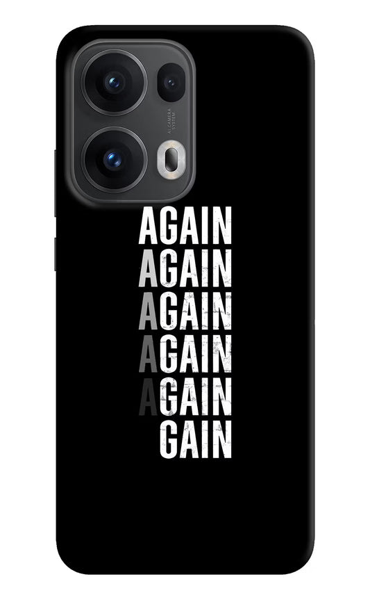 Again Again Gain Oppo Reno13 Pro 5G Hard Case Back Cover by Casekaro