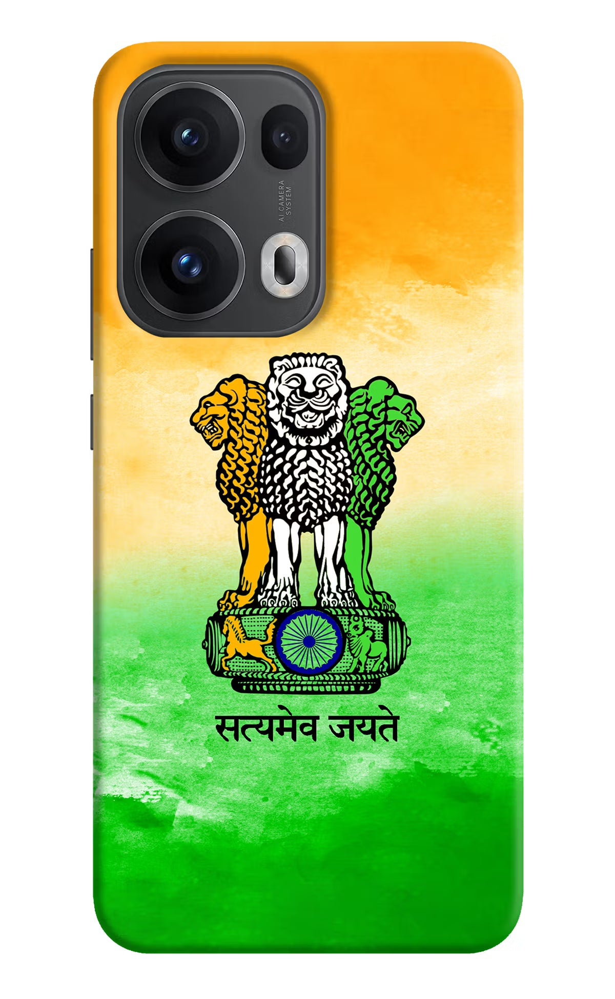 Satyamev Jayate Flag Oppo Reno13 Pro 5G Hard Case Back Cover by Casekaro