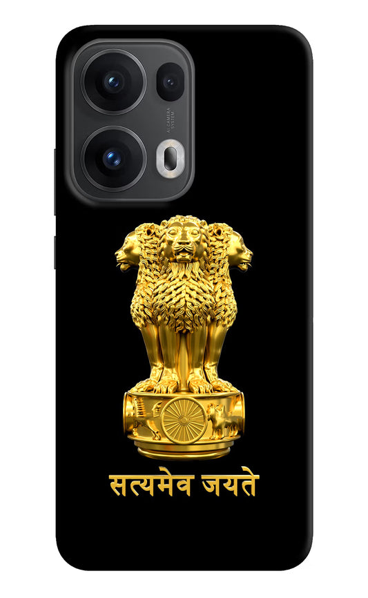 Satyamev Jayate Golden Oppo Reno13 Pro 5G Hard Case Back Cover by Casekaro