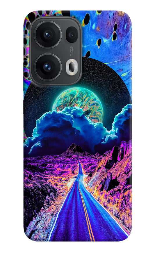 Psychedelic Painting Oppo Reno13 Pro 5G Hard Case Back Cover by Casekaro