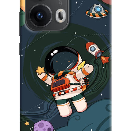 Cartoon Astronaut Oppo Reno13 Pro 5G Hard Case Back Cover by Casekaro