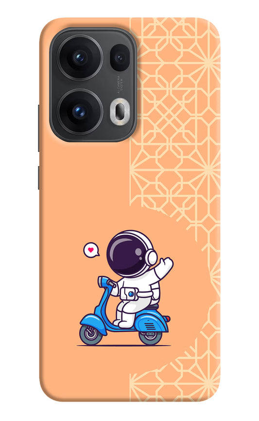 Cute Astronaut Riding Oppo Reno13 Pro 5G Hard Case Back Cover by Casekaro
