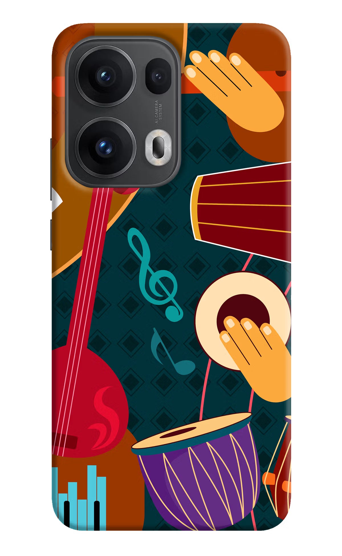 Music Instrument Oppo Reno13 Pro 5G Hard Case Back Cover by Casekaro