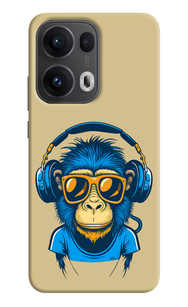 Monkey Headphone Oppo Reno13 Pro 5G Hard Case Back Cover by Casekaro